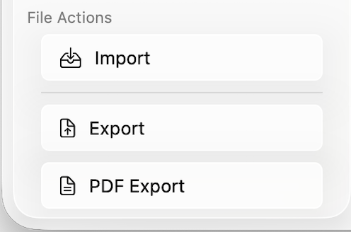 Qulibra Export view